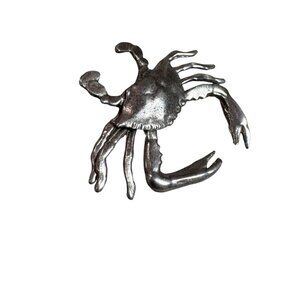 Salisbury Pewter Crab Bottle Opener Vintage Beach Lake House Barware Decor